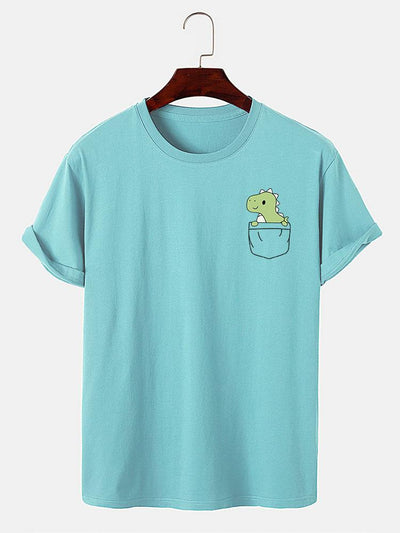 Pocket Dinosaur Print T-Shirt