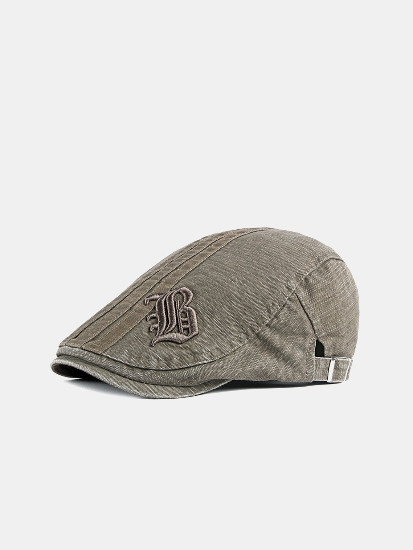 Retro Letter B Embroidery Cotton Beret Hat