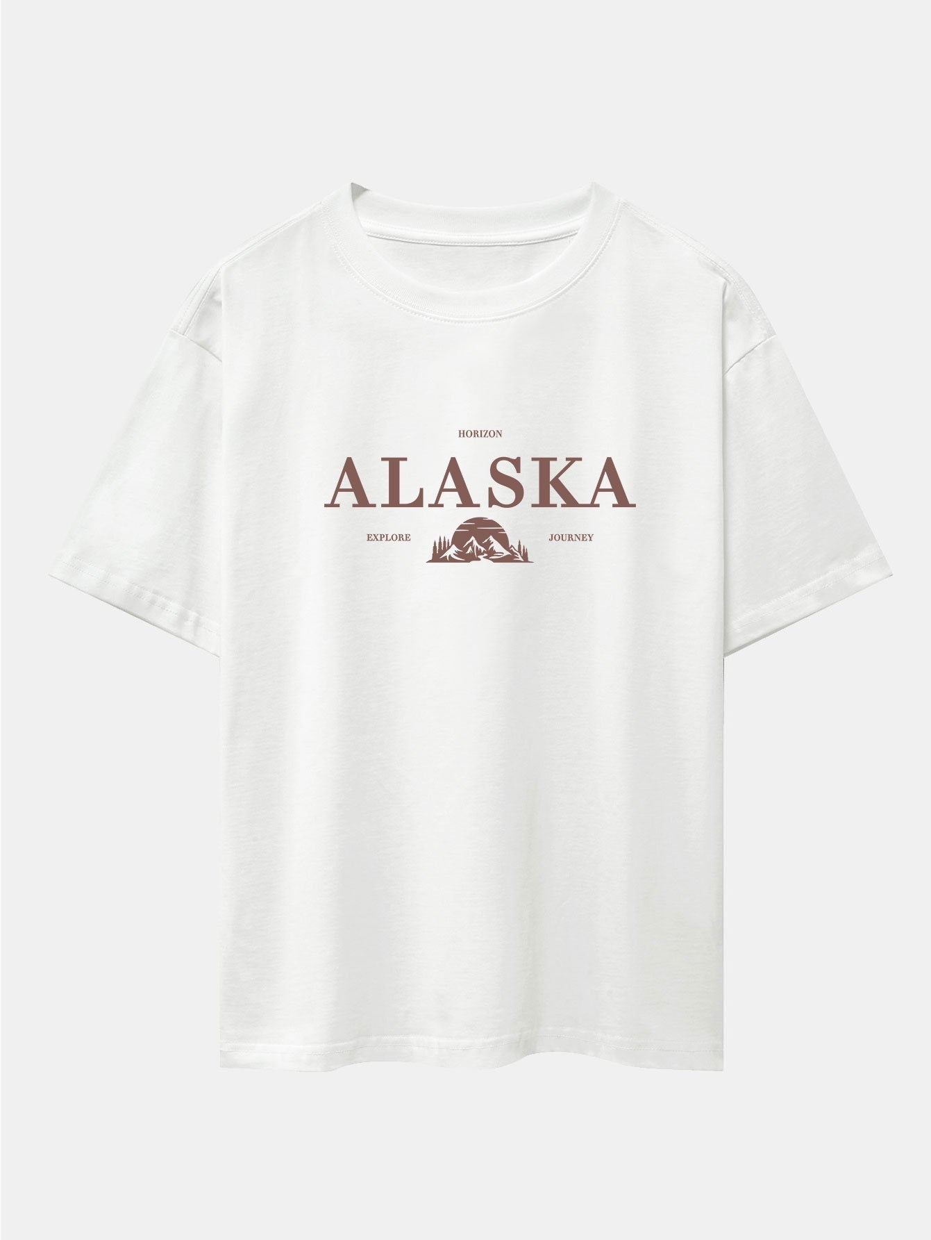 Alaska Slogan Print Drop Shoulder Oversize T-Shirt