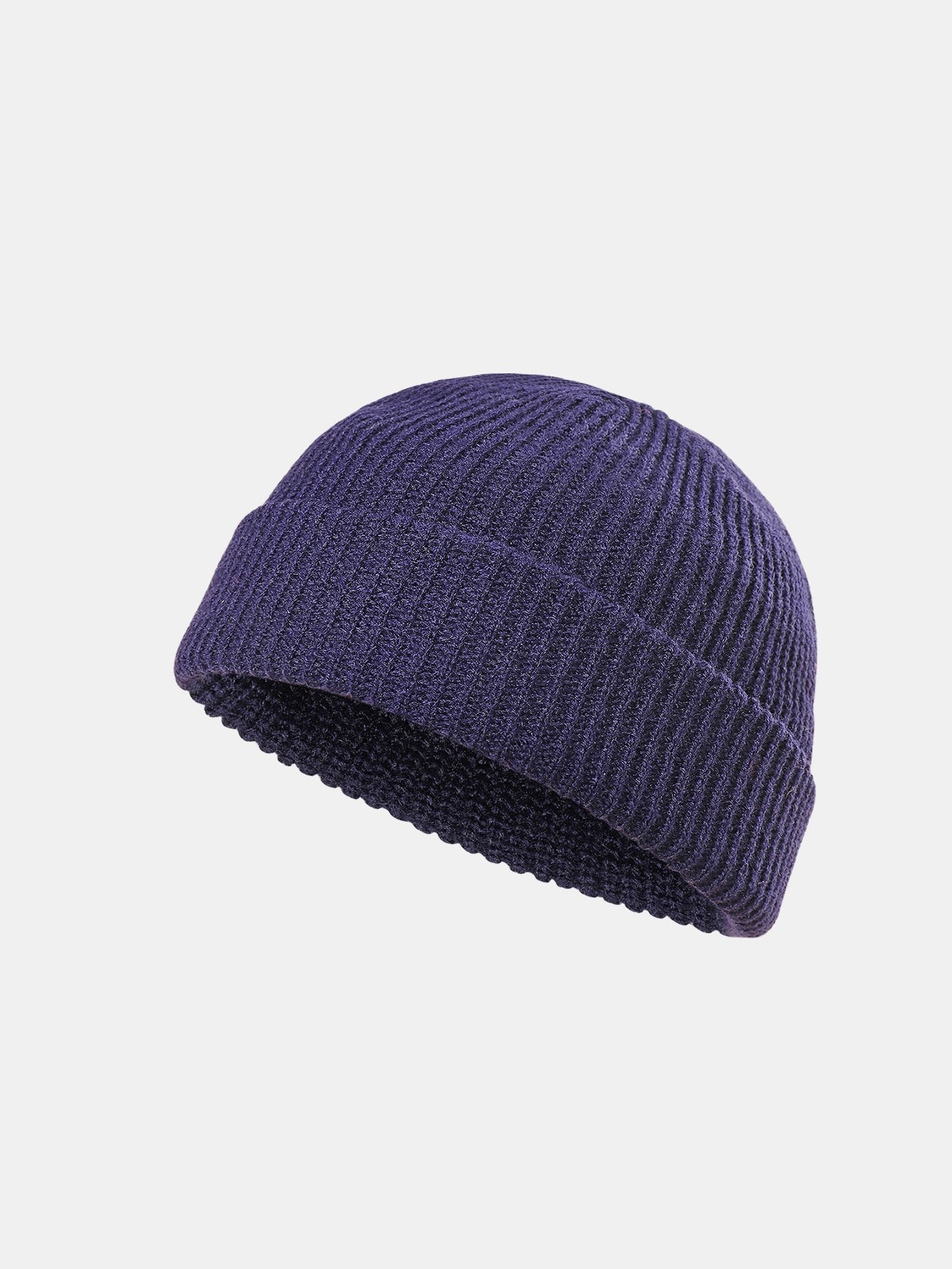 Solid Color Warm Short Knitted Hat