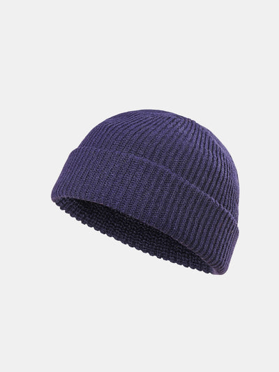 Solid Color Warm Short Knitted Hat