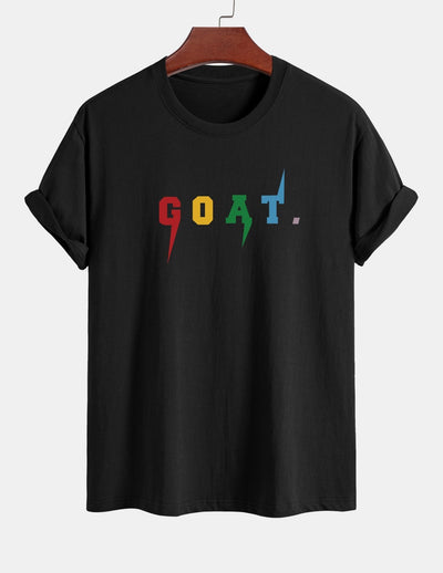 Regular Fit Goat Print Cotton T-Shirt