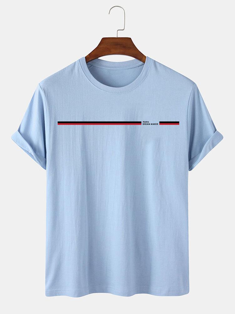 Paris Dream Maker Stripe Print T-Shirts