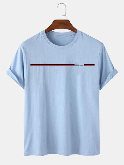 Paris Dream Maker Stripe Print T-Shirts