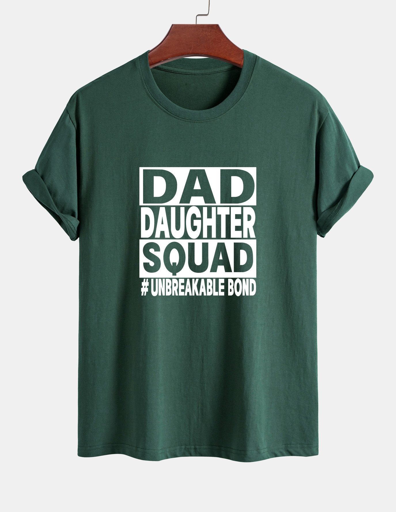 Regular Fit Dad And Daughter Squad Print Cotton T-Shirt