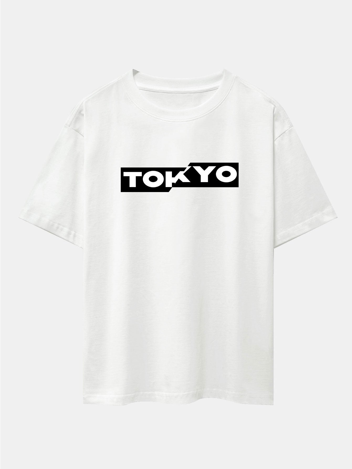 Tokyo Print Drop Shoulder Oversize T-Shirt