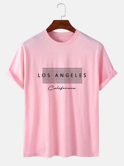Los Angeles Checkered Print T-Shirt