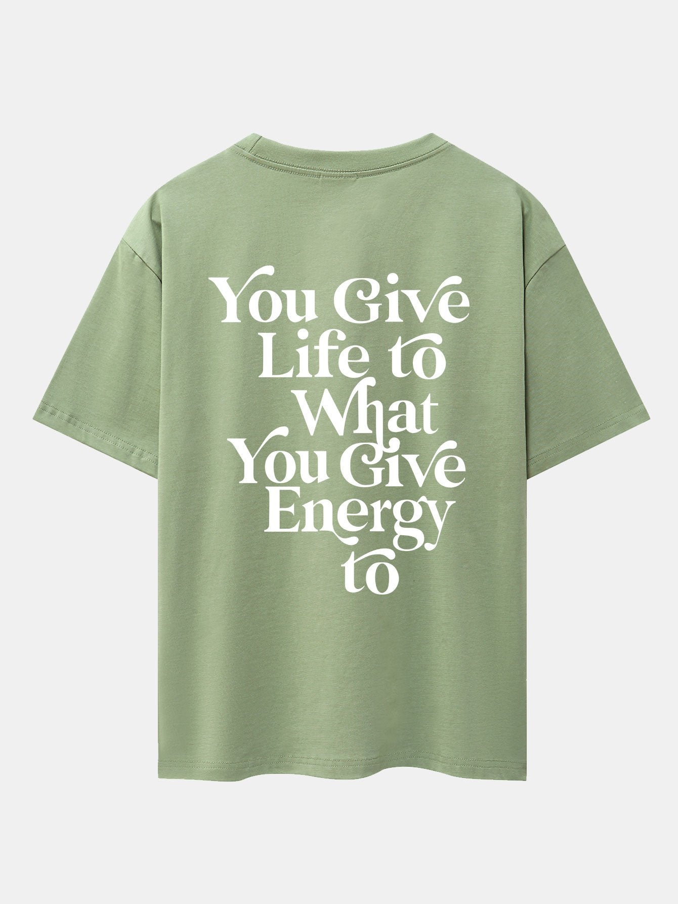 Slogan Back Print Drop Shoulder Oversize T-Shirt