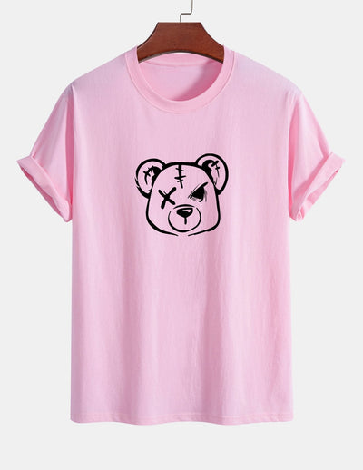 Regular Fit Bear Print Cotton T-Shirt