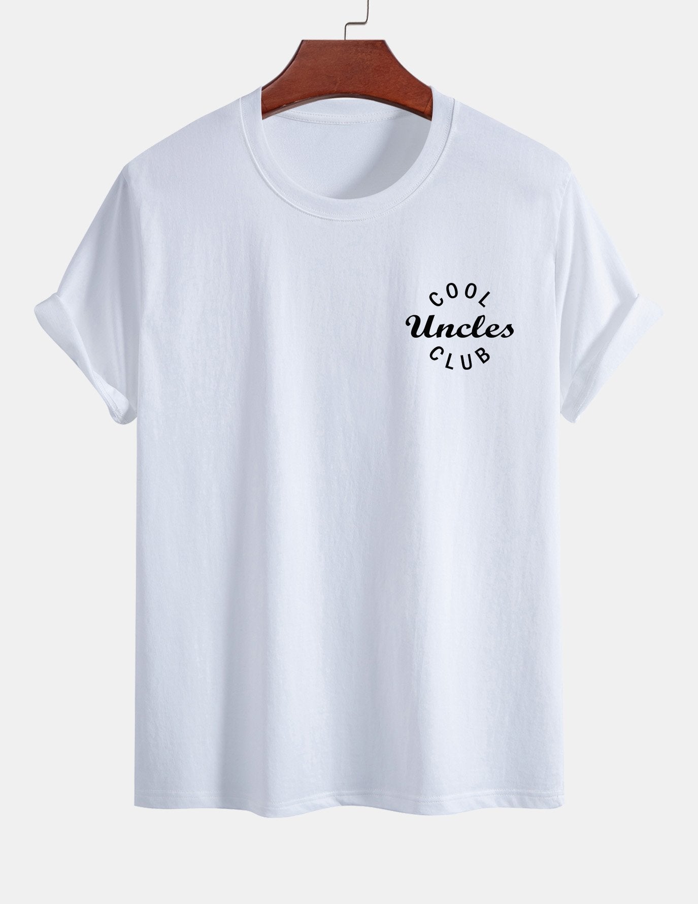 Regular Fit Cool Uncles Club Print Cotton T-Shirt