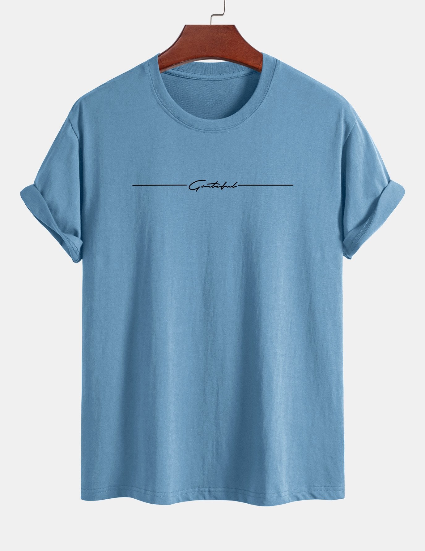 Regular Fit Slogan Print Cotton T-Shirt