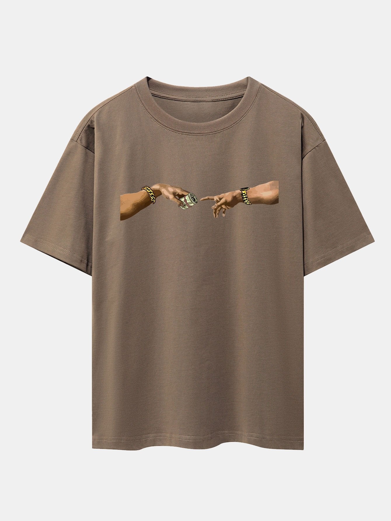 Cash Hand Print Drop Shoulder Oversize T-Shirt