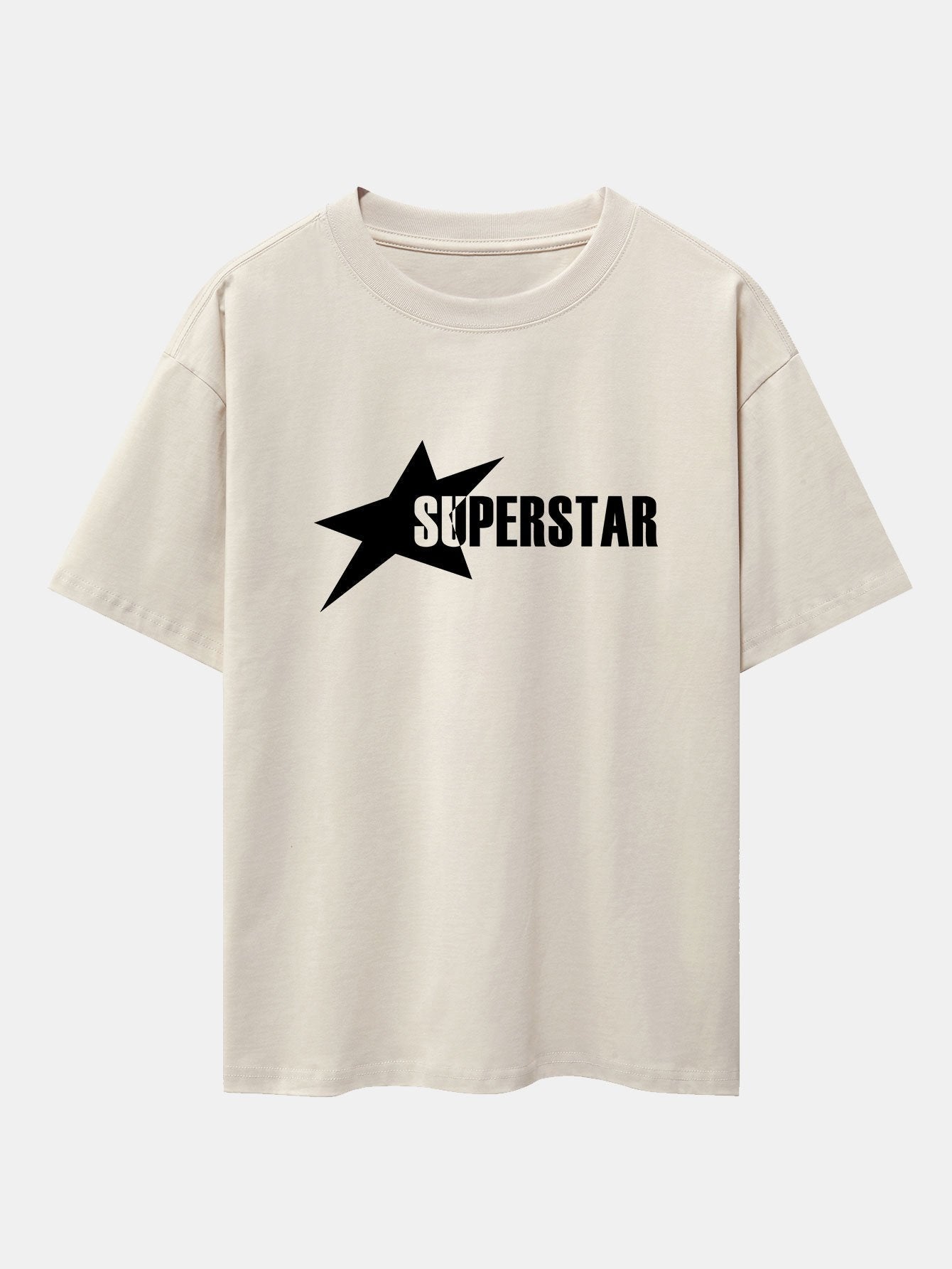 Superstar Print Drop Shoulder Oversize T-Shirt