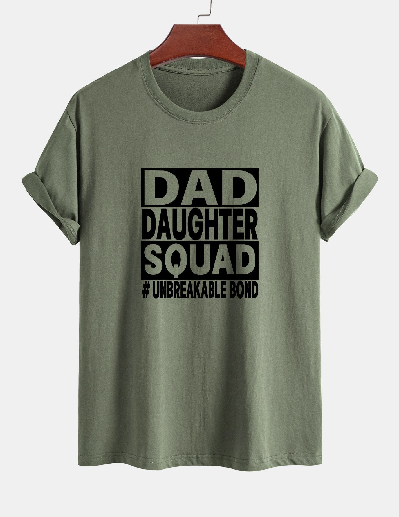 Regular Fit Dad And Daughter Squad Print Cotton T-Shirt