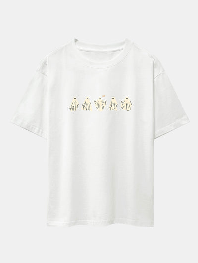 Ghost Print Heavy Weight Drop Shoulder Oversize T-Shirt