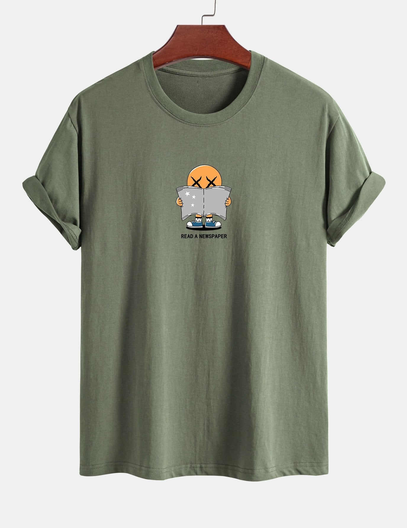 Regular Fit Reading Print Cotton T-Shirt