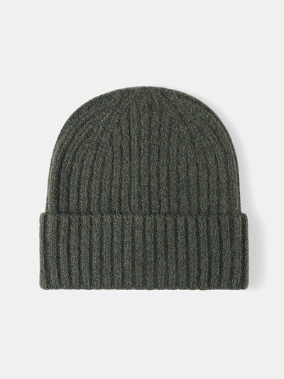 Faux Wool Warm Stripe Knit Beanie Hat