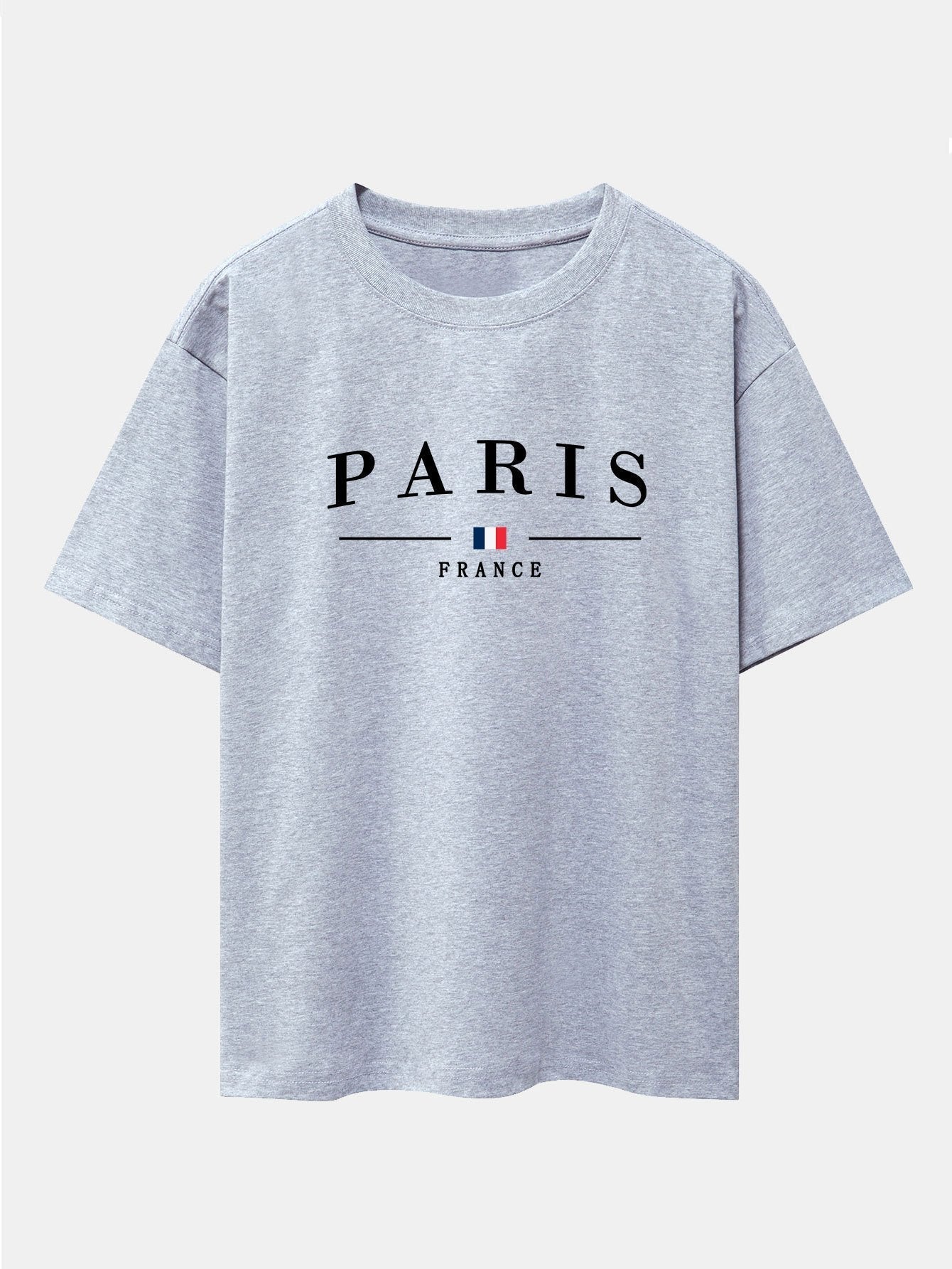 Paris Print Drop Shoulder Oversize T-Shirt