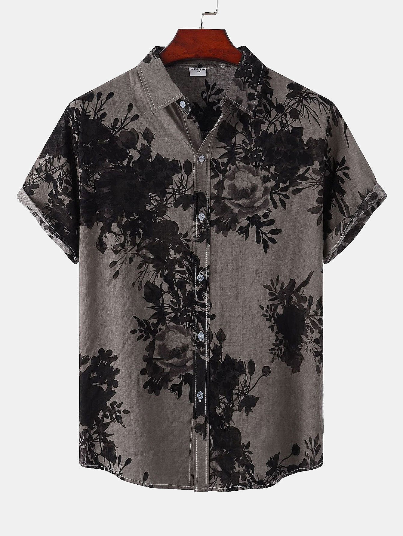 Ink Floral Print Shirt