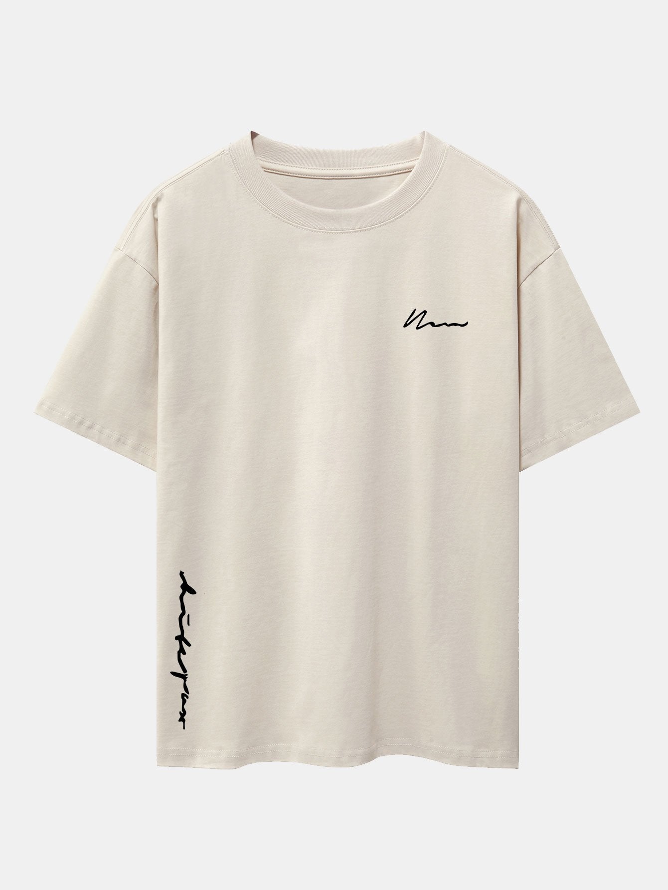 Slogan Print Drop Shoulder Oversize T-Shirt