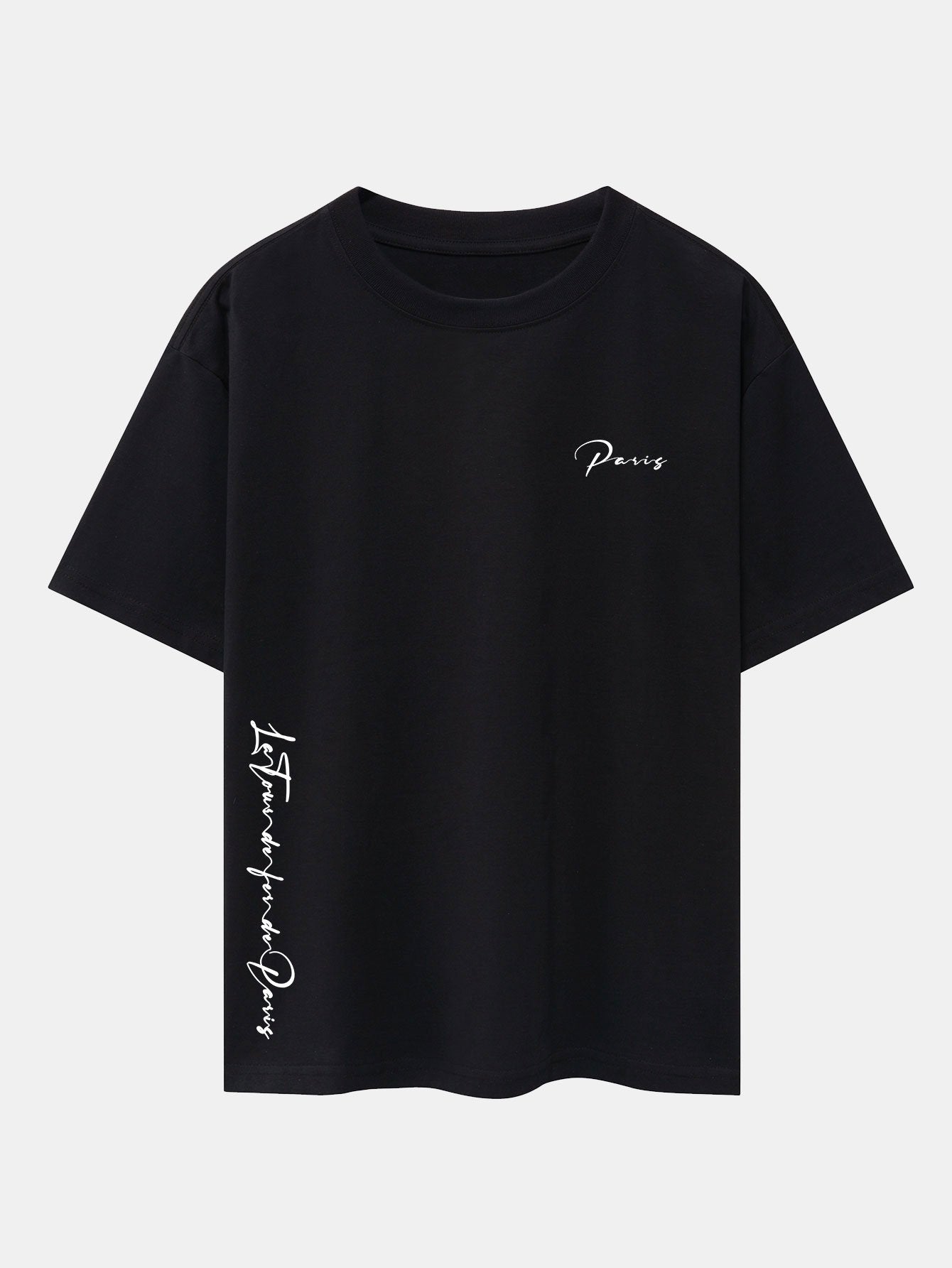 Paris Print Drop Shoulder Oversize T-Shirt