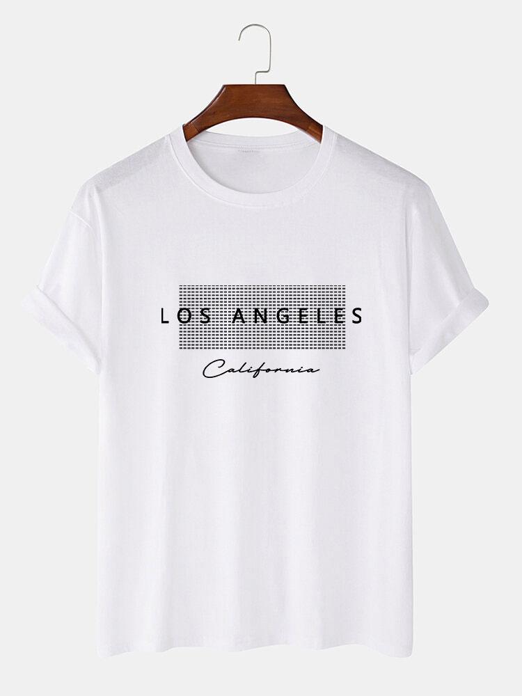 Los Angeles Checkered Print T-Shirt
