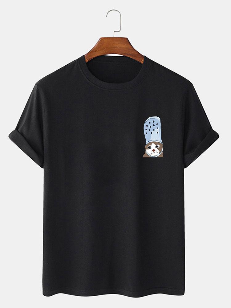 Crying Cat in a Croc Print T-Shirt