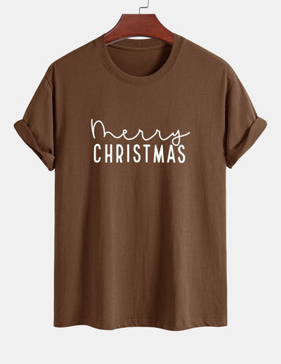 Regular Fit Christmas Print Cotton T-Shirt