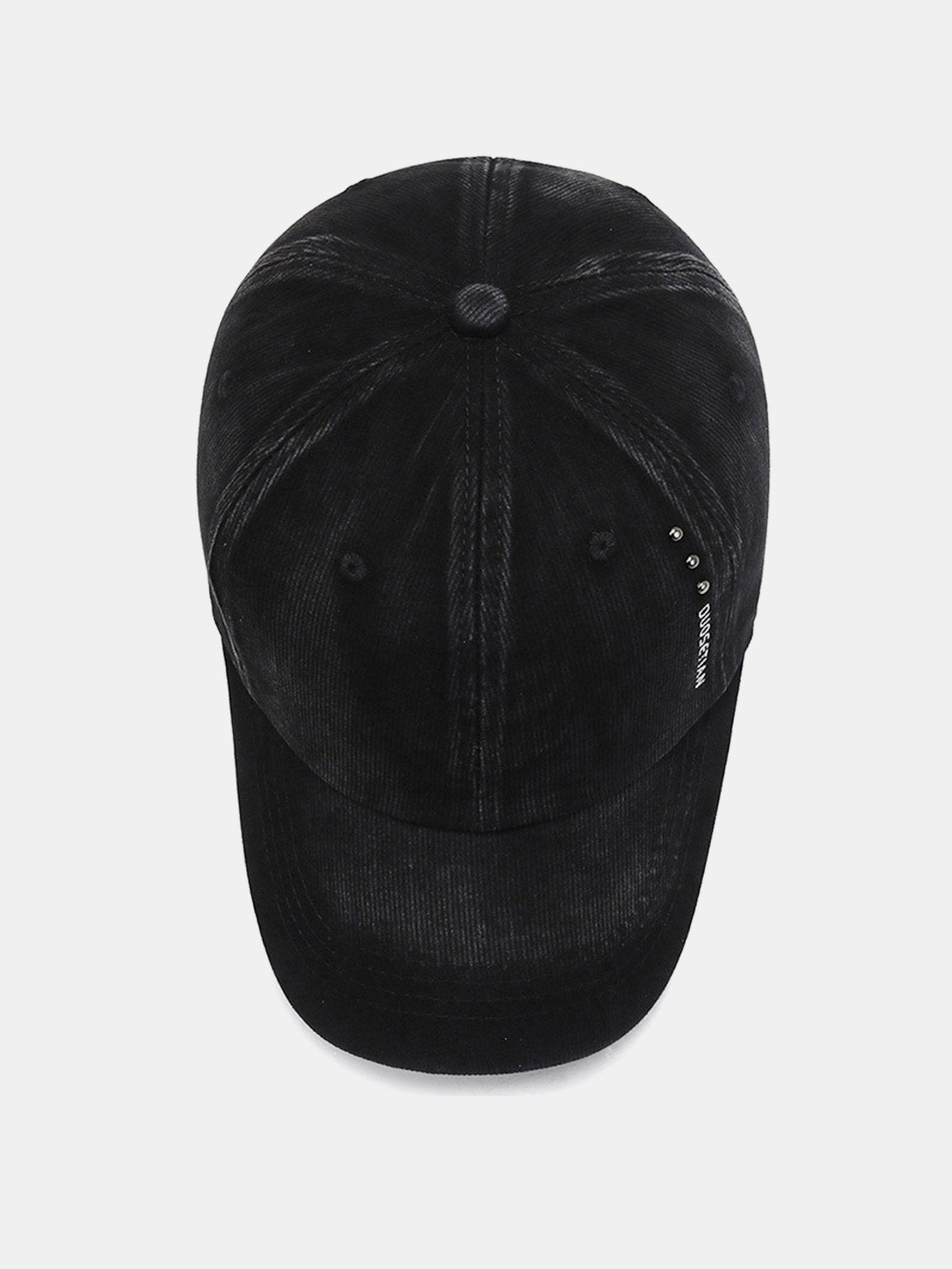 Rivet Solid Color Washed Distressed Baseball Cap