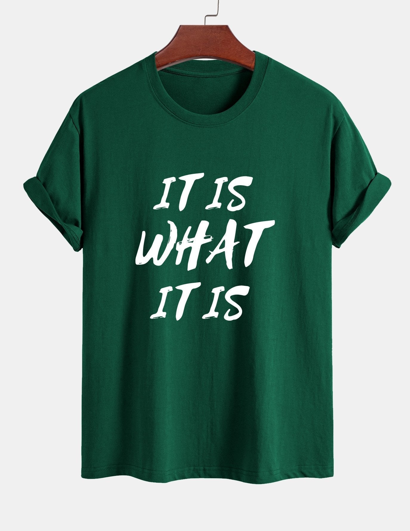 Regular Fit It Is What It Is Print Cotton T-Shirt