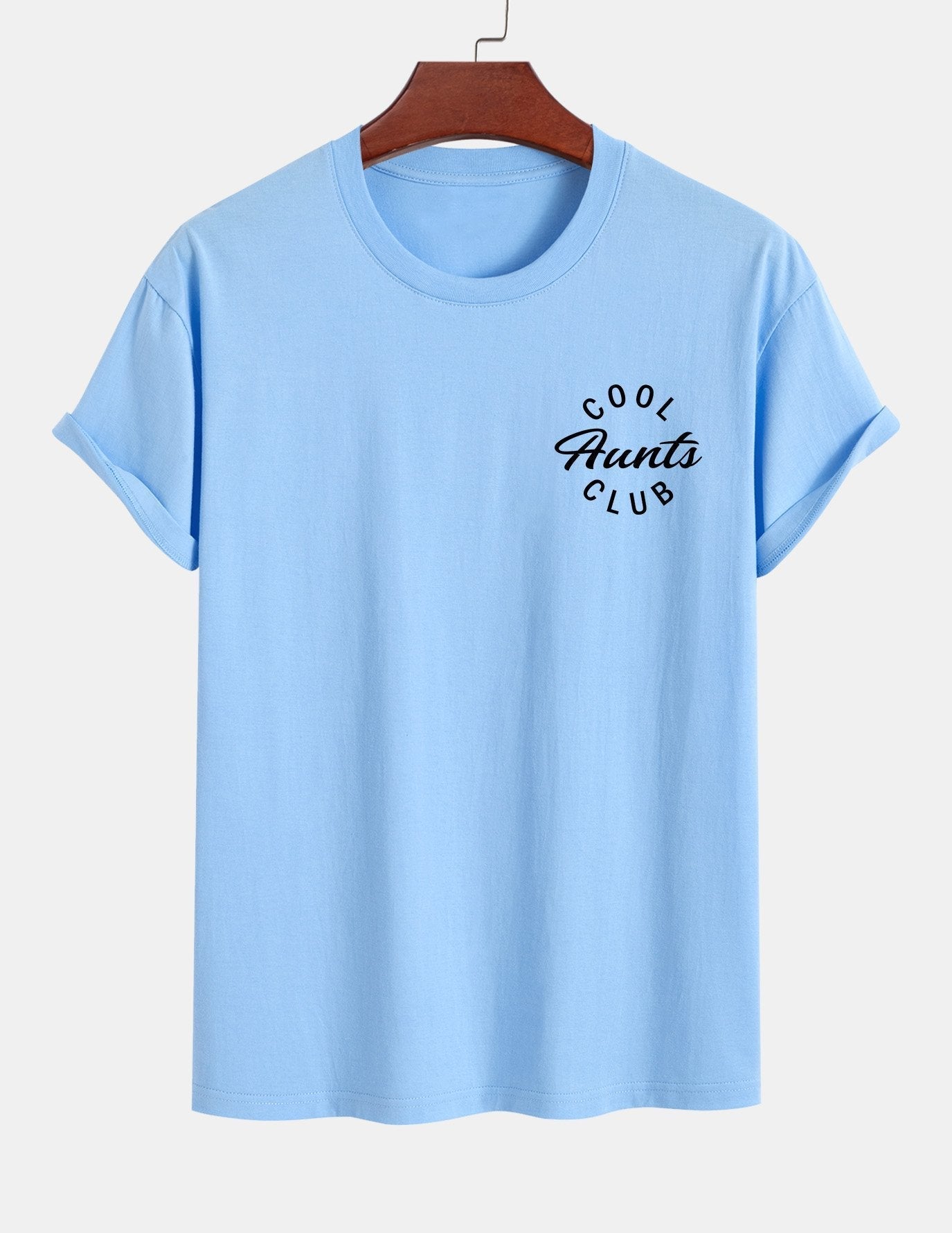 Regular Fit Cool Aunts Club Print Cotton T-Shirt