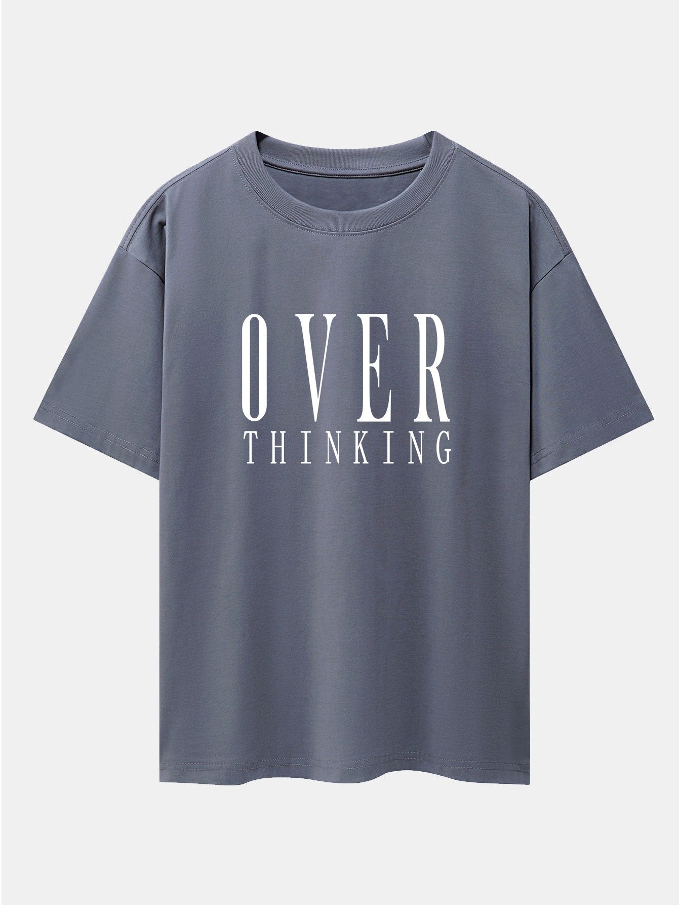 Slogan Print Drop Shoulder Oversize T-Shirt