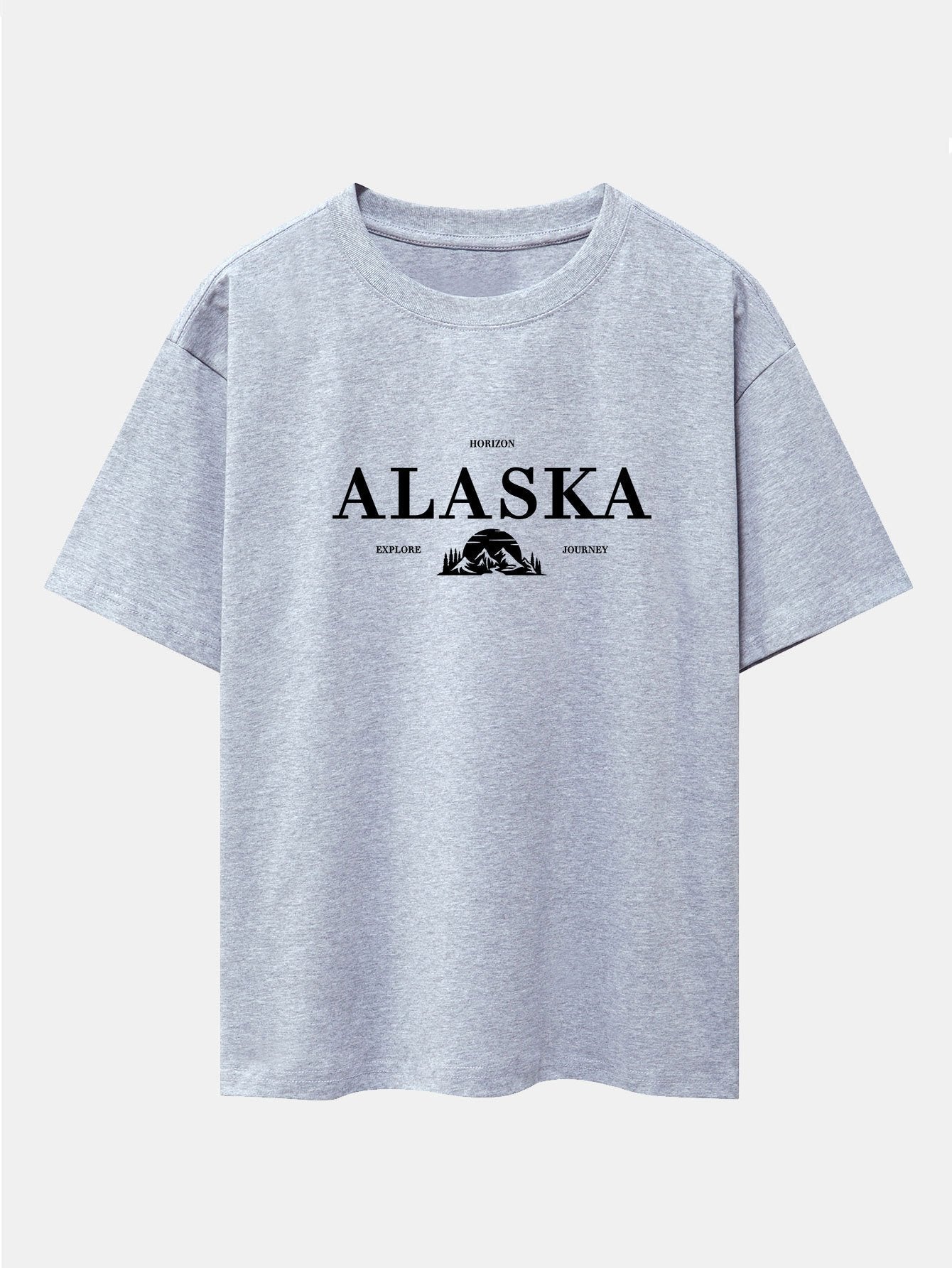Alaska Slogan Print Drop Shoulder Oversize T-Shirt