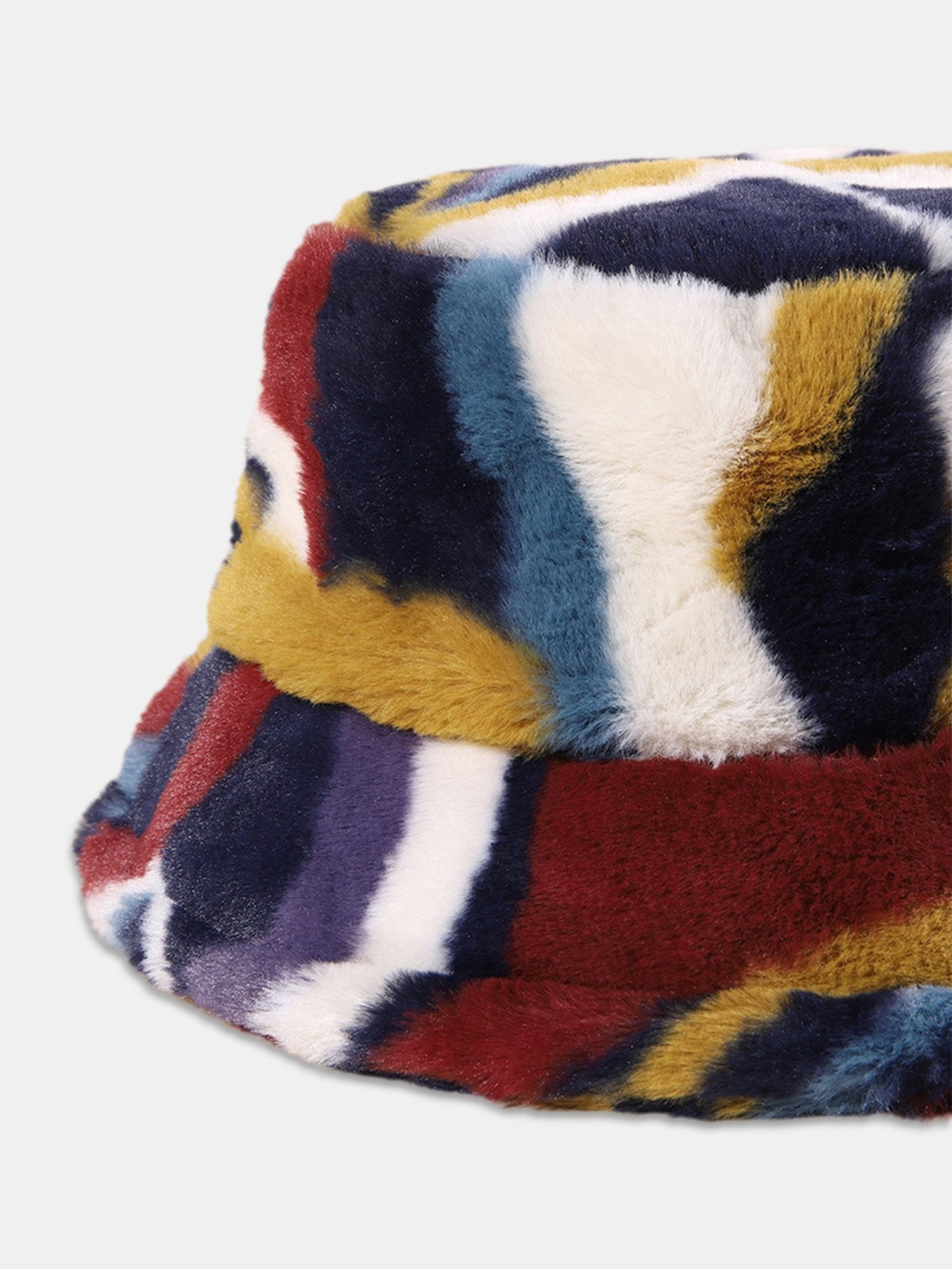 Colorful Pattern Plush Bucket Hat