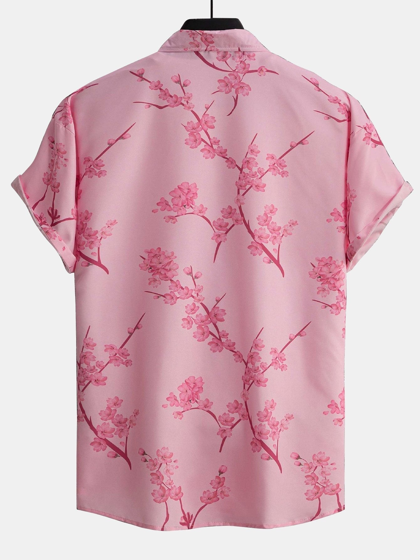 Cherry Blossoms Print Button Up Shirt