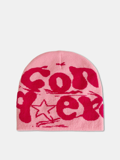 Fashion Slogan Pattern Warm Knit Beanie Hat