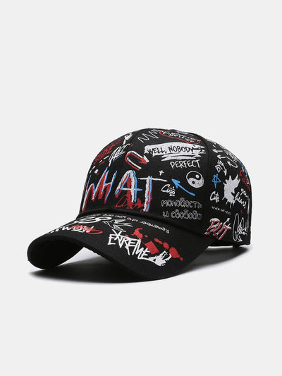 Hip Hop Graffiti Slogan Pattern Baseball Cap