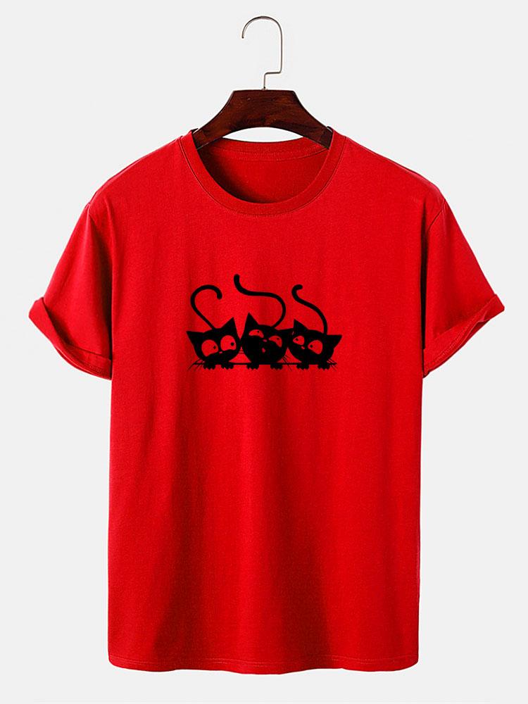 Three Kittens Print T-Shirt