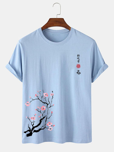 Cherry Blossoms Print T-Shirt
