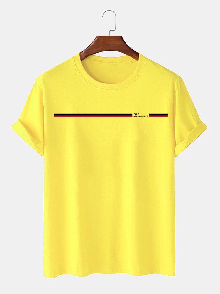 Paris Dream Maker Stripe Print T-Shirts