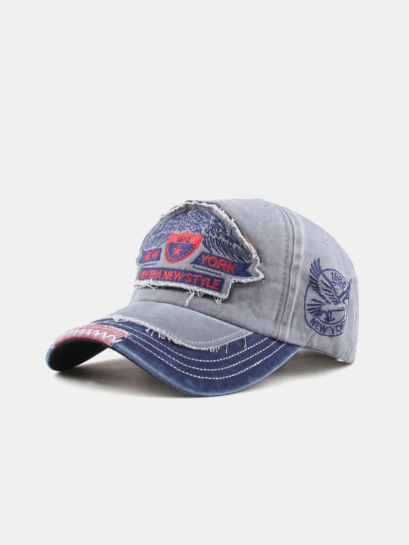 New York Patch Washed Distressed Baseball Cap