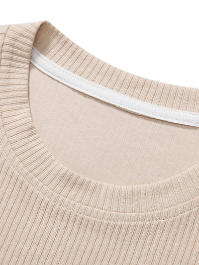 Knitted Ribbed T-Shirt
