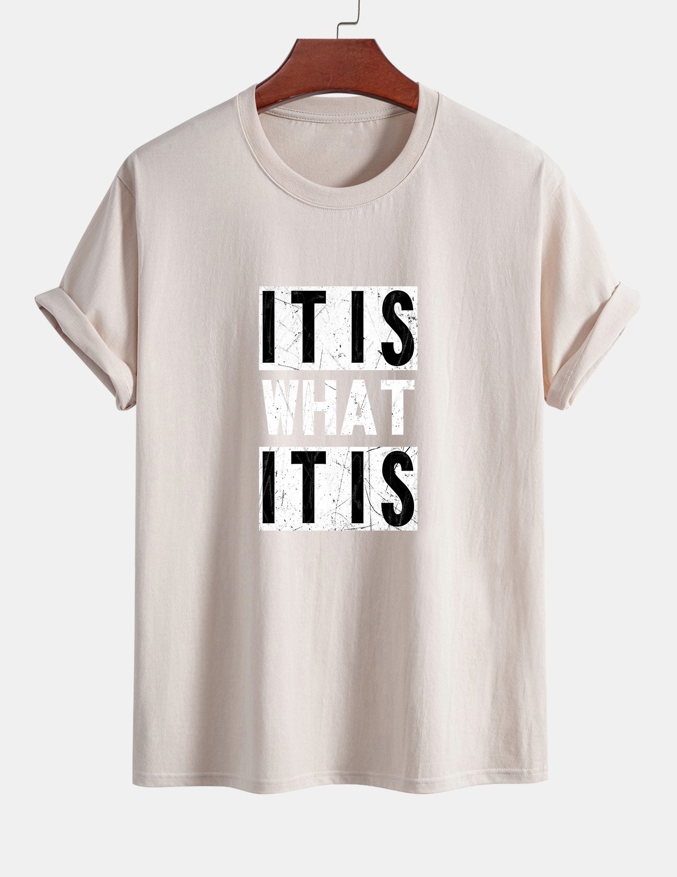 Regular Fit It Is What It Is Print Cotton T-Shirt