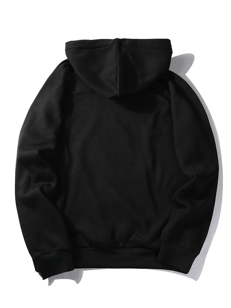 Bear In Leather Jacket Print Hoodie