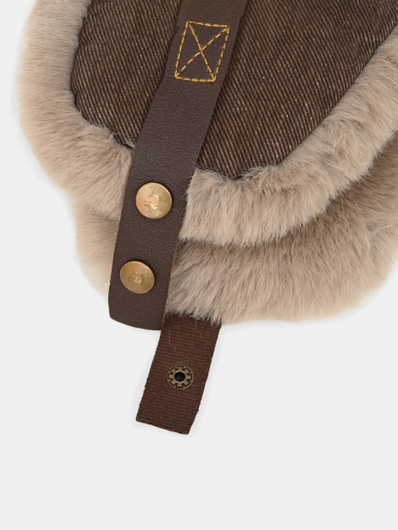 Star Patch Denim Plush Trooper Trapper Hat