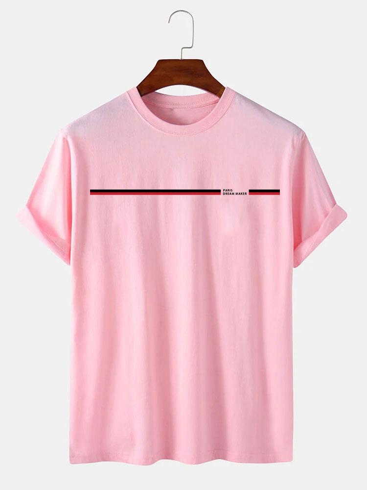 Paris Dream Maker Stripe Print T-Shirts