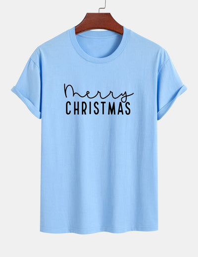 Regular Fit Christmas Print Cotton T-Shirt