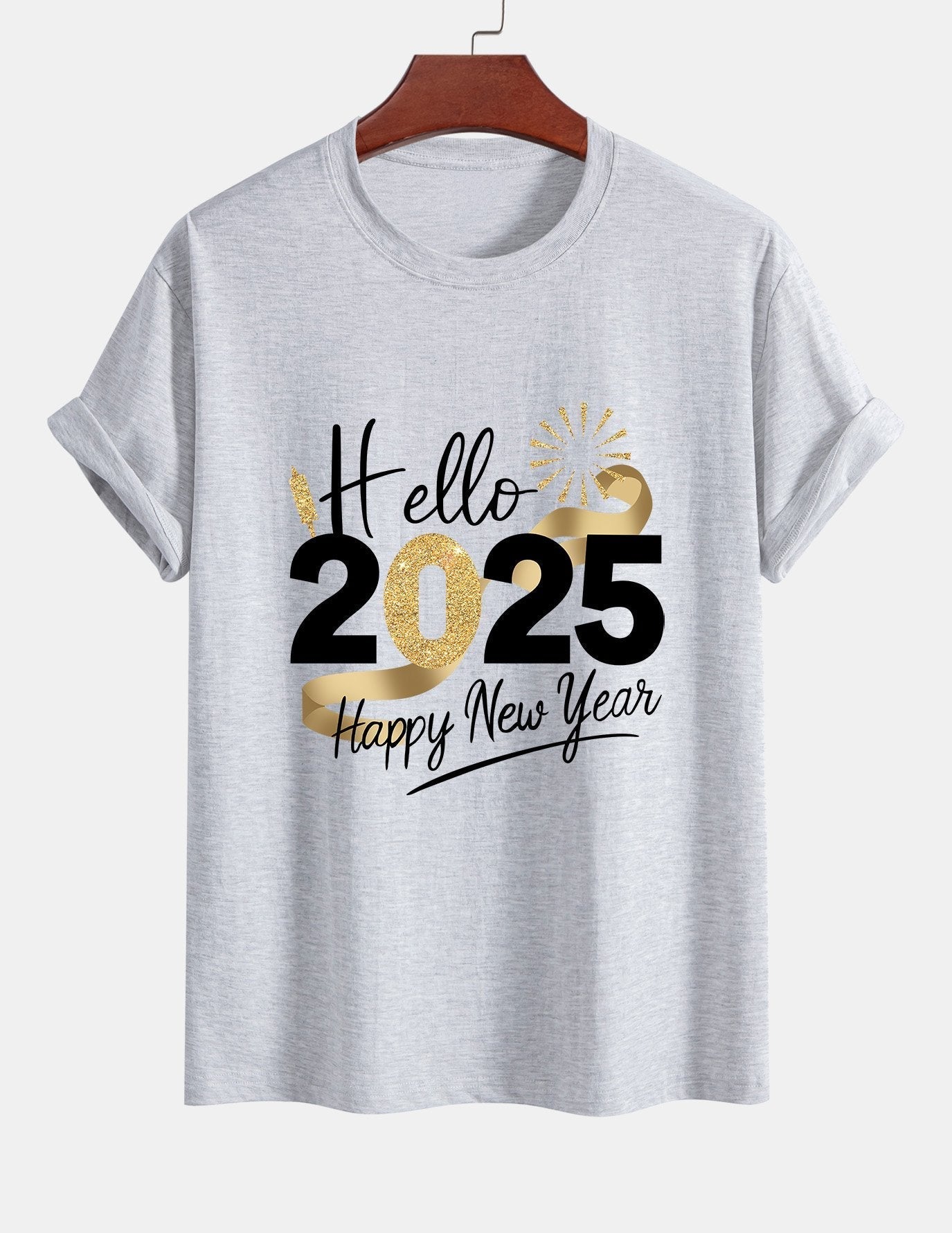 Regular Fit New Year 2025 Print Cotton T-Shirt