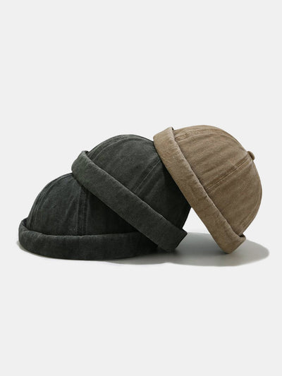 Vintage Hip Hop Washed Brimless Hat