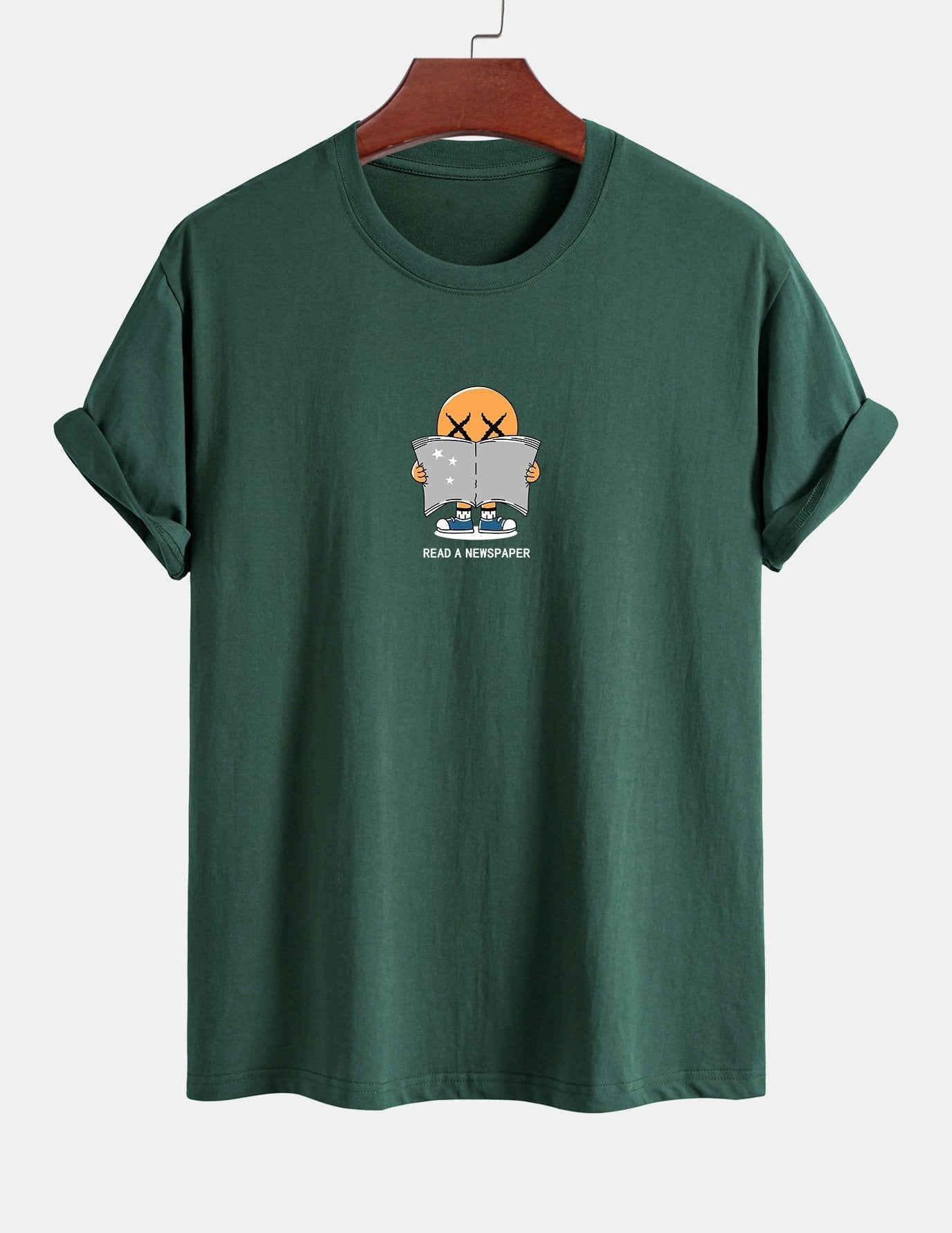 Regular Fit Reading Print Cotton T-Shirt